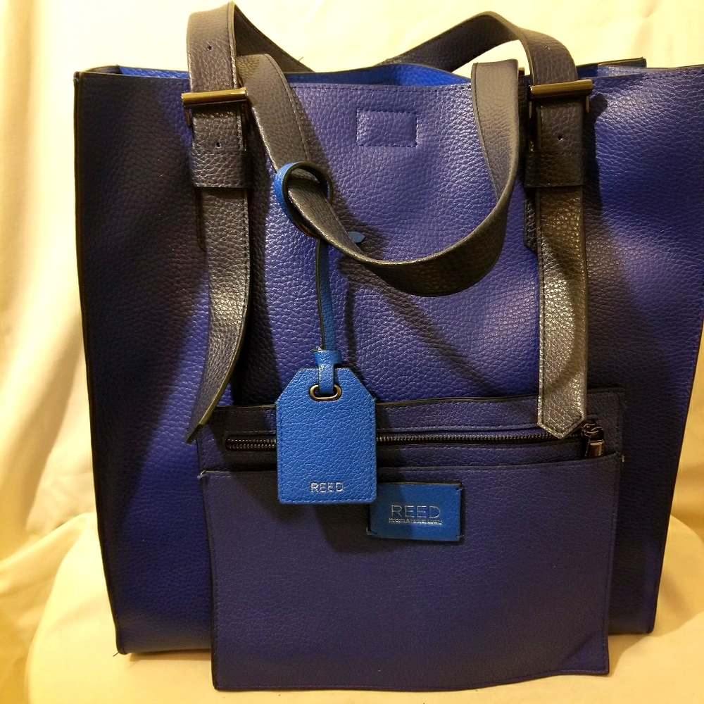 Blue large handbag